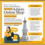 Loker Admin Online Shop Kerja Dirumah